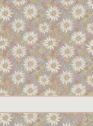 Asciugapiatti DAISY GARDEN ( Fiore Grande ) - Tessitura Artistica Chierese